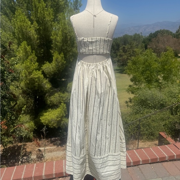 NWOT Petal & Pup Cream Thin Strap Maxi Dress - Picture 4 of 8